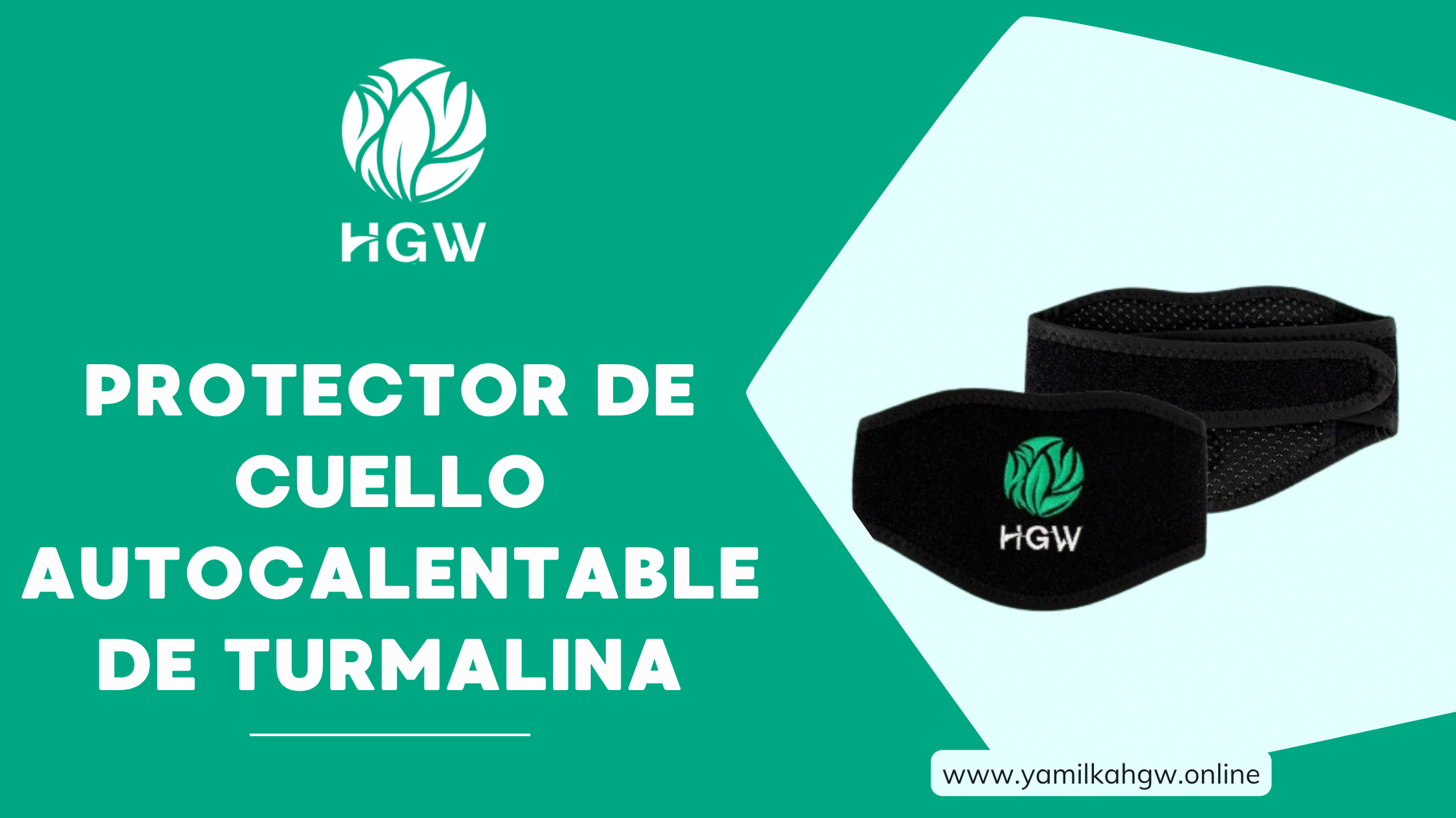 Protector de cuello autocalentable de turmalina